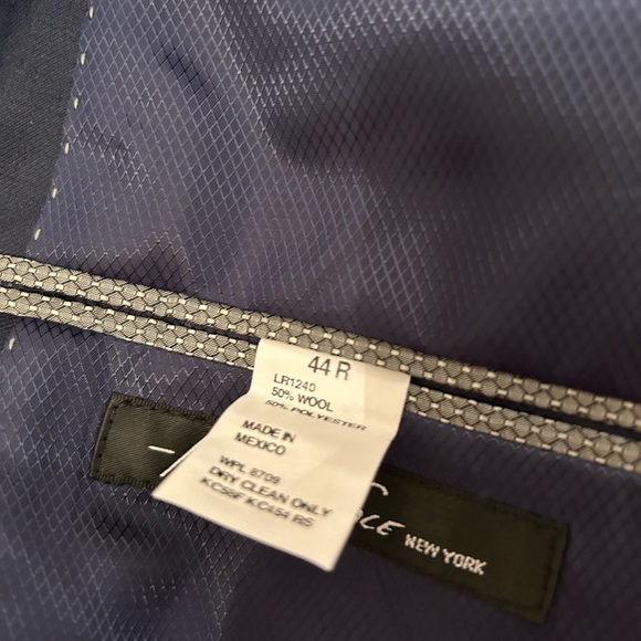 Kenneth Cole New York Blue Sports Coat Blazer Size 44R - Picture 3 of 4